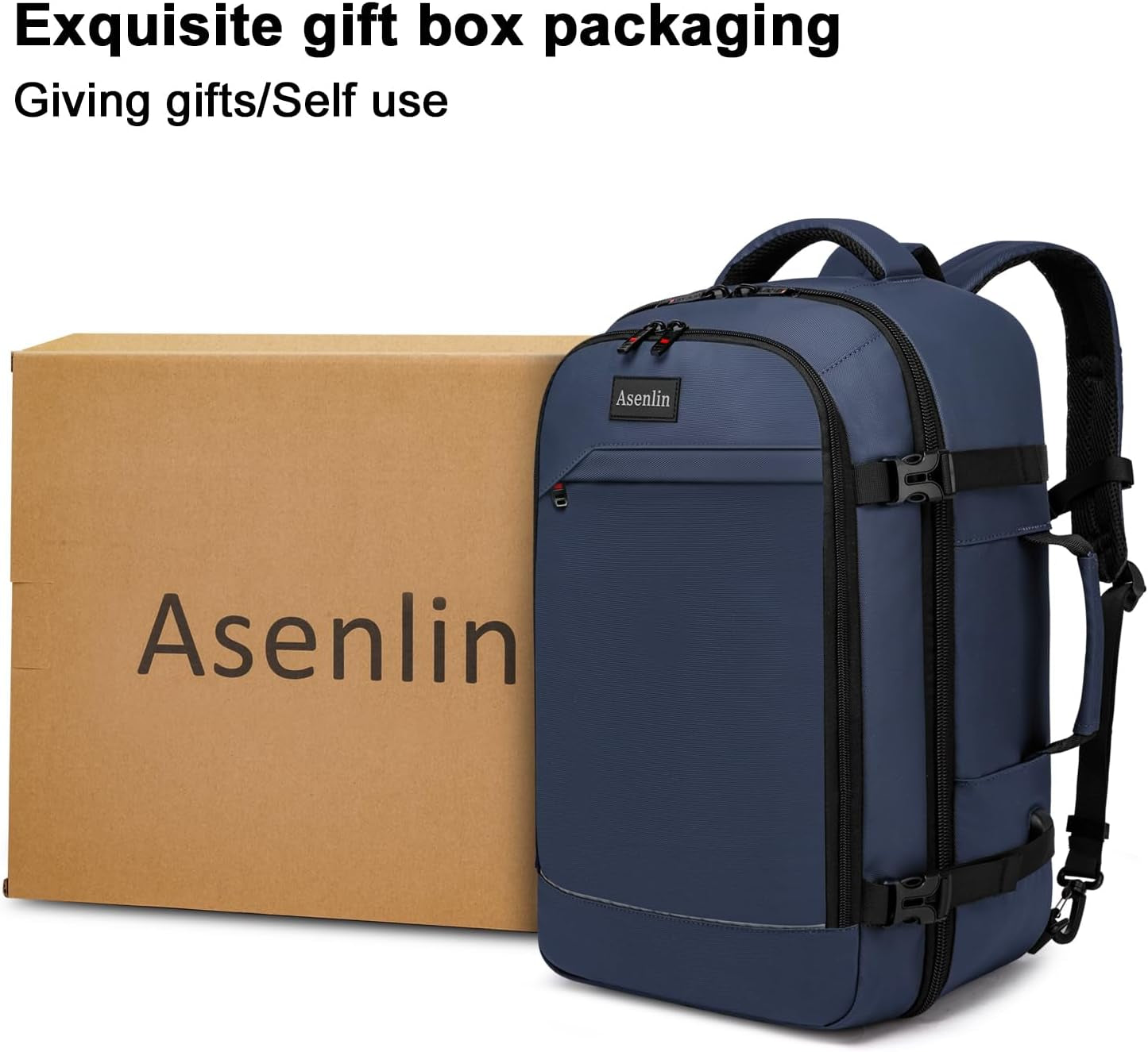 18 Inch Travel Laptop Backpack for Women Men，Business Travel Backpack Fit Flight Approved Water Resistant Computer Backpack Suitcase Backpack Black